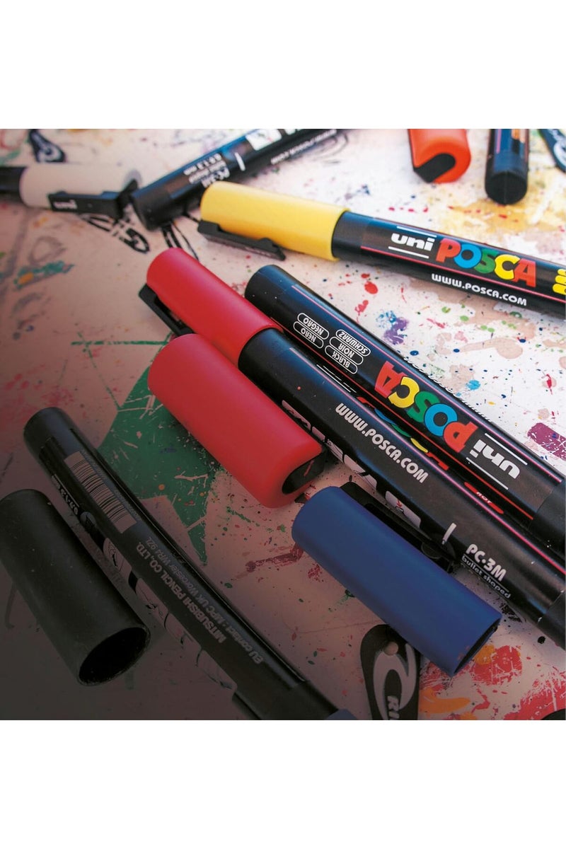 Uni Posca Acrylic Paint Marker Set, 8 Colors with Medium Size Tips - Image 3
